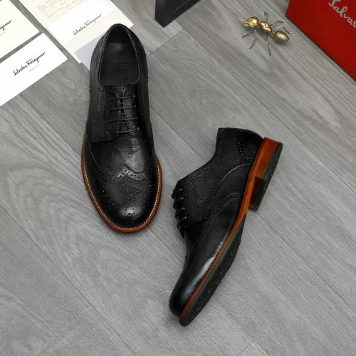 Replica Salvatore Ferragamo Leather Shoes For Men #1399168 $125.00 USD for Wholesale