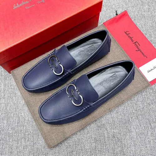 Replica Salvatore Ferragamo Leather Shoes For Men #1399265 $82.00 USD for Wholesale