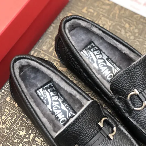 Replica Salvatore Ferragamo Leather Shoes For Men #1399440 $98.00 USD for Wholesale