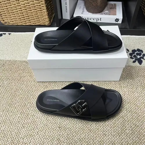 Replica Dolce & Gabbana D&G Slippers For Men #1399476 $60.00 USD for Wholesale