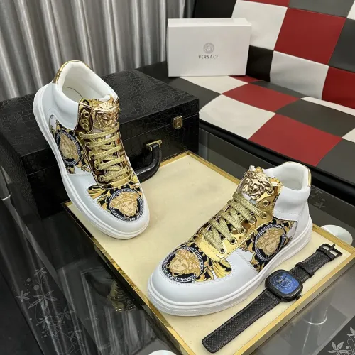 Replica Versace High Tops Shoes For Men #1399592 $82.00 USD for Wholesale