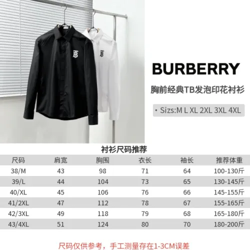 Replica Burberry Shirts Long Sleeved For Men #1399637 $64.00 USD for Wholesale