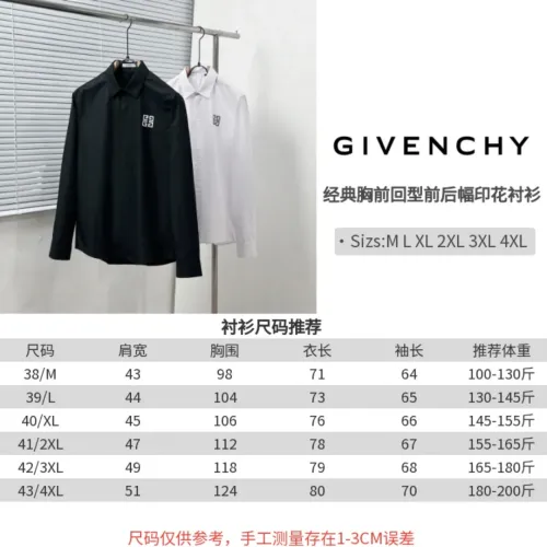 Replica Givenchy Shirts Long Sleeved For Men #1399685 $64.00 USD for Wholesale
