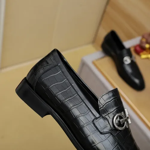 Replica Salvatore Ferragamo Leather Shoes For Men #1399779 $88.00 USD for Wholesale