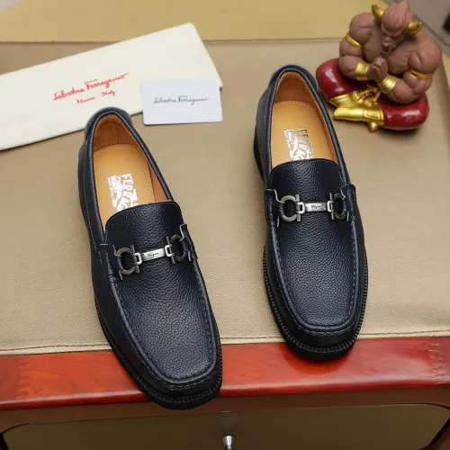 Replica Salvatore Ferragamo Leather Shoes For Men #1399780 $98.00 USD for Wholesale