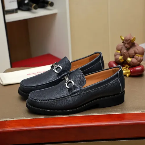 Replica Salvatore Ferragamo Leather Shoes For Men #1399780 $98.00 USD for Wholesale