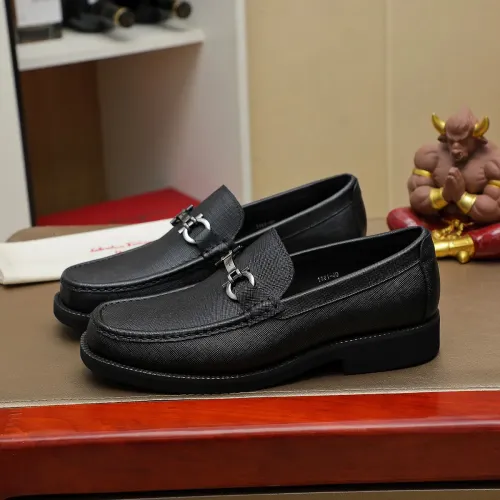 Replica Salvatore Ferragamo Leather Shoes For Men #1399781 $98.00 USD for Wholesale