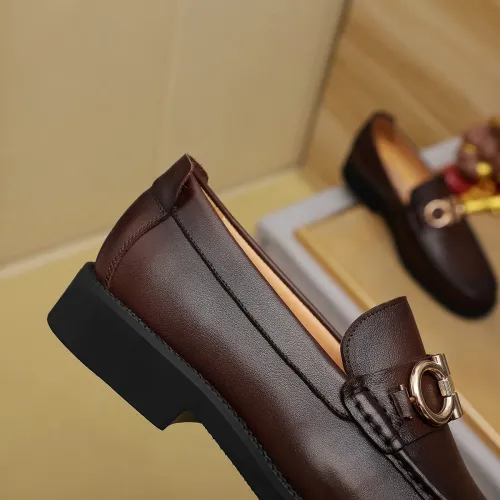 Replica Salvatore Ferragamo Leather Shoes For Men #1399784 $98.00 USD for Wholesale