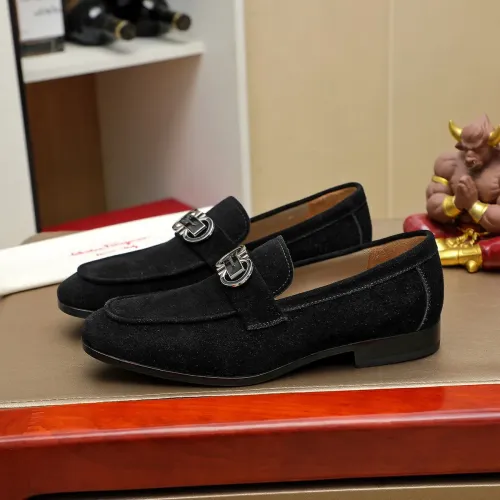 Replica Salvatore Ferragamo Leather Shoes For Men #1399793 $108.00 USD for Wholesale