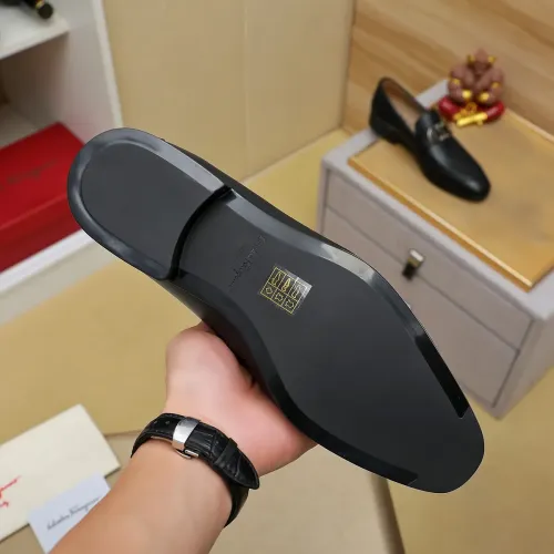 Replica Salvatore Ferragamo Leather Shoes For Men #1399795 $108.00 USD for Wholesale