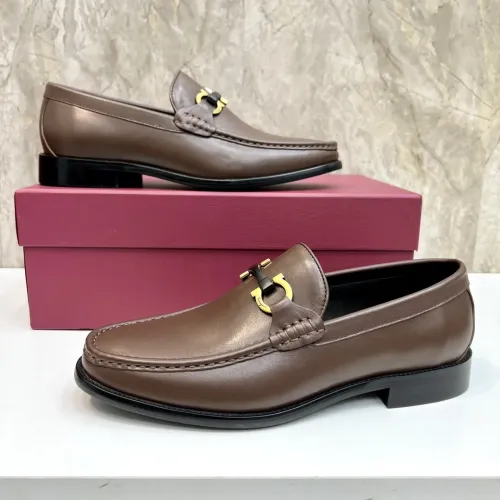Replica Salvatore Ferragamo Leather Shoes For Men #1399987 $105.00 USD for Wholesale
