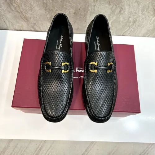 Replica Salvatore Ferragamo Leather Shoes For Men #1399991 $105.00 USD for Wholesale