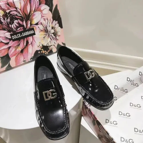Replica Dolce & Gabbana D&G Leather Shoes For Women #1400755 $118.00 USD for Wholesale
