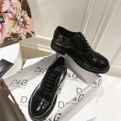 Replica Dolce & Gabbana D&G Leather Shoes For Women #1400760 $122.00 USD for Wholesale