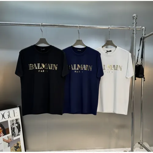 Replica Balmain T-Shirts Short Sleeved For Men #1405236 $76.00 USD for Wholesale