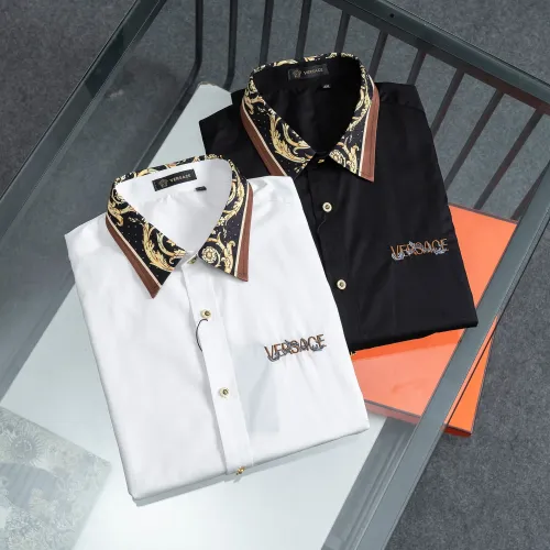 Replica Versace Shirts Long Sleeved For Men #1405856 $48.00 USD for Wholesale