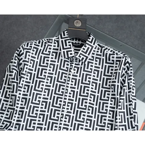 Replica Balmain Shirts Long Sleeved For Men #1405861 $38.00 USD for Wholesale