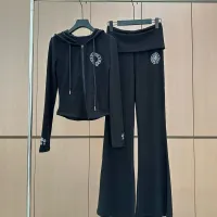 $102.00 USD Chrome Hearts Tracksuits Long Sleeved For Women #1400432
