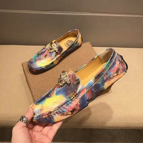 Replica Versace Leather Shoes For Men #1408363 $76.00 USD for Wholesale