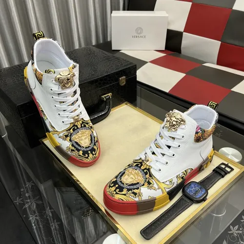 Replica Versace High Tops Shoes For Men #1408407 $82.00 USD for Wholesale