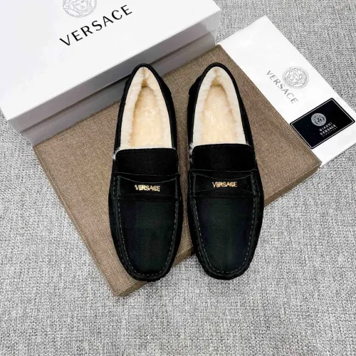 Replica Versace Leather Shoes For Men #1408512 $80.00 USD for Wholesale