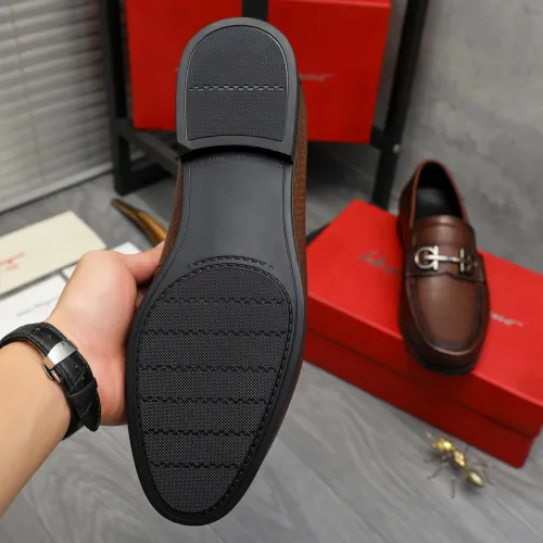 Replica Salvatore Ferragamo Leather Shoes For Men #1408683 $85.00 USD for Wholesale