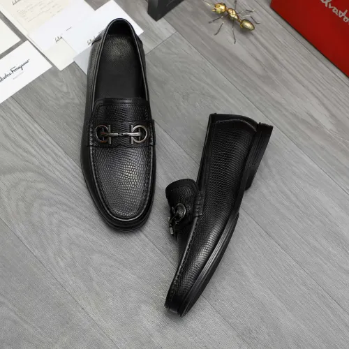 Replica Salvatore Ferragamo Leather Shoes For Men #1408684 $85.00 USD for Wholesale