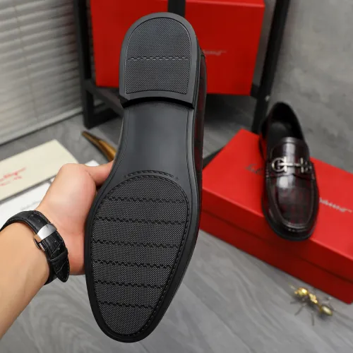 Replica Salvatore Ferragamo Leather Shoes For Men #1408685 $85.00 USD for Wholesale