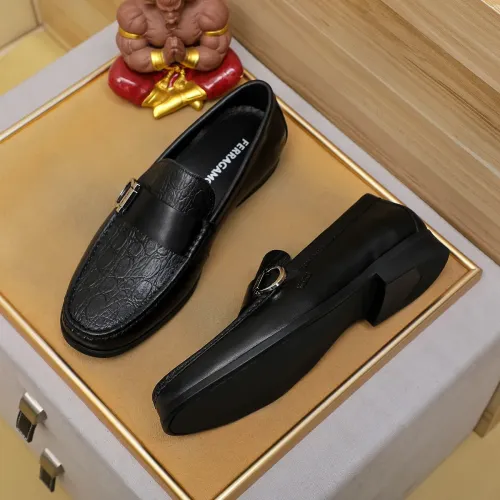 Replica Salvatore Ferragamo Leather Shoes For Men #1408690 $88.00 USD for Wholesale