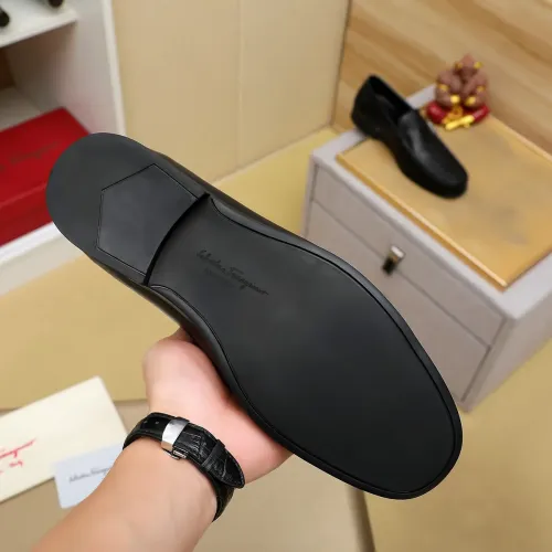 Replica Salvatore Ferragamo Leather Shoes For Men #1408690 $88.00 USD for Wholesale