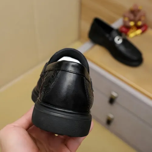 Replica Salvatore Ferragamo Leather Shoes For Men #1408691 $88.00 USD for Wholesale