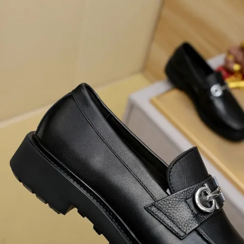 Replica Salvatore Ferragamo Leather Shoes For Men #1408694 $88.00 USD for Wholesale
