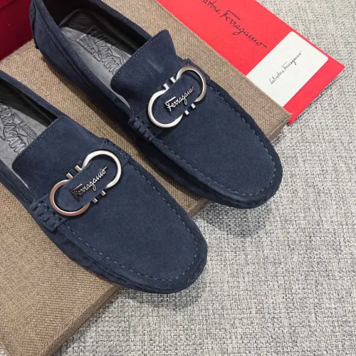 Replica Salvatore Ferragamo Leather Shoes For Men #1408697 $80.00 USD for Wholesale