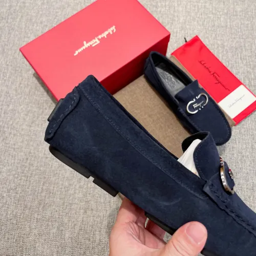 Replica Salvatore Ferragamo Leather Shoes For Men #1408697 $80.00 USD for Wholesale