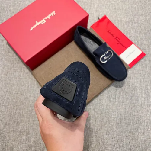 Replica Salvatore Ferragamo Leather Shoes For Men #1408697 $80.00 USD for Wholesale