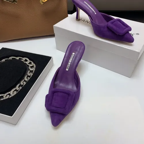 Replica Manolo Blahnik Slippers For Women #1409580 $96.00 USD for Wholesale