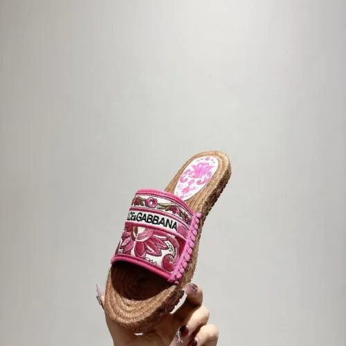 Replica Dolce & Gabbana D&G Slippers For Women #1409669 $88.00 USD for Wholesale