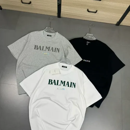 Replica Balmain T-Shirts Short Sleeved For Unisex #1410220 $32.00 USD for Wholesale
