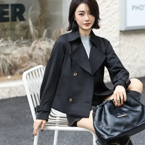 Replica Burberry Trench Coat Long Sleeved For Women #1410242 $132.00 USD for Wholesale