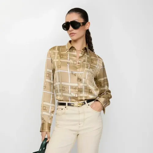 Replica Burberry Shirts Long Sleeved For Women #1410292 $76.00 USD for Wholesale