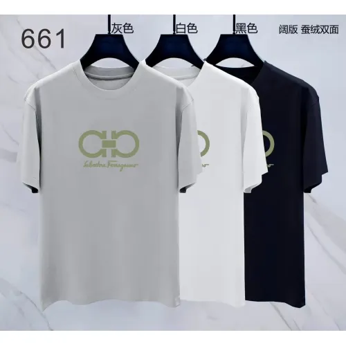 Replica Salvatore Ferragamo T-Shirts Short Sleeved For Men #1411372 $38.00 USD for Wholesale
