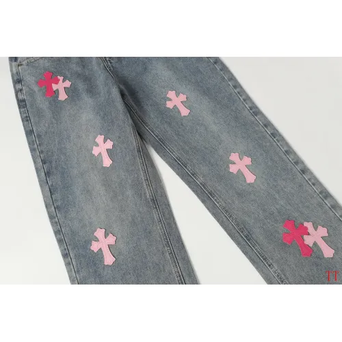 Replica Chrome Hearts Jeans For Men #1412467 $60.00 USD for Wholesale