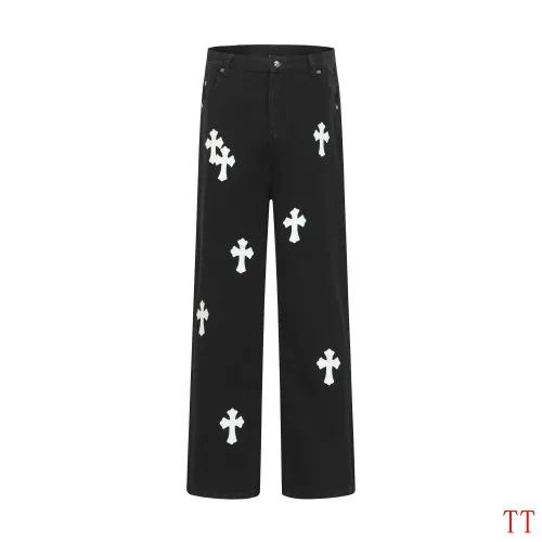 Replica Chrome Hearts Jeans For Men #1412473 $60.00 USD for Wholesale
