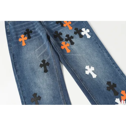 Replica Chrome Hearts Jeans For Men #1412474 $60.00 USD for Wholesale