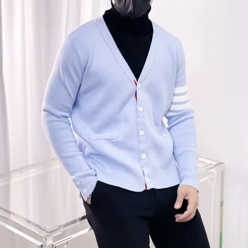 Replica Thom Browne TB Sweaters Long Sleeved For Men #1412840 $72.00 USD for Wholesale