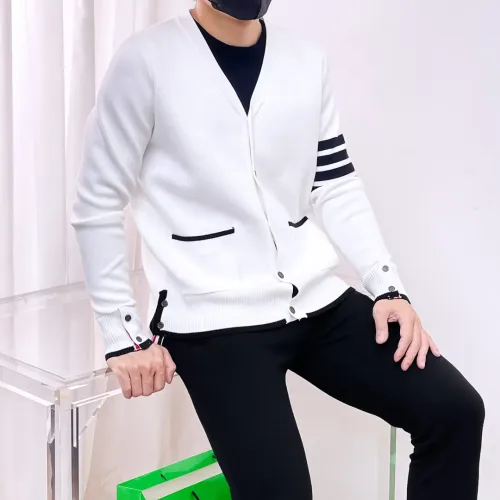 Replica Thom Browne TB Sweaters Long Sleeved For Men #1412843 $98.00 USD for Wholesale