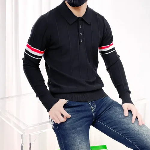 Replica Thom Browne TB Sweaters Long Sleeved For Men #1412850 $85.00 USD for Wholesale