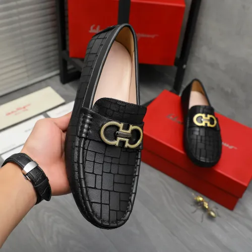 Replica Salvatore Ferragamo Leather Shoes For Men #1416442 $76.00 USD for Wholesale