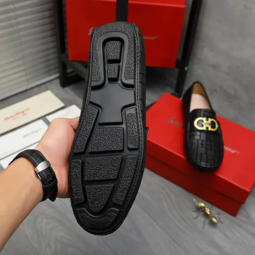 Replica Salvatore Ferragamo Leather Shoes For Men #1416442 $76.00 USD for Wholesale