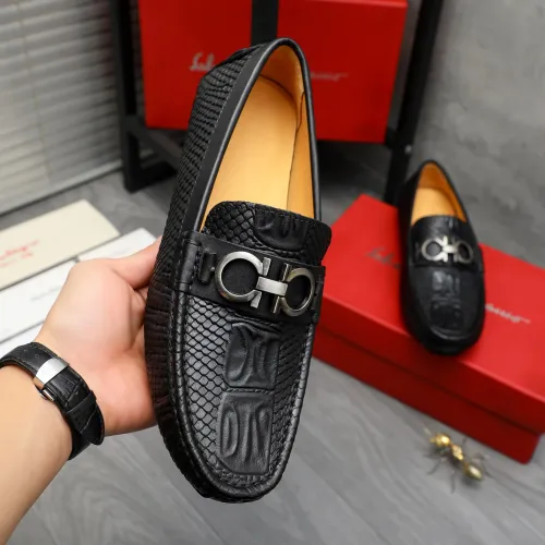 Replica Salvatore Ferragamo Leather Shoes For Men #1416526 $76.00 USD for Wholesale